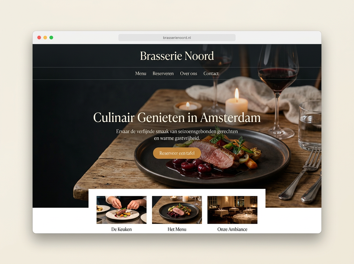 Brasserie Noord, Restaurant · Website